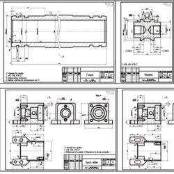 Гидроцилиндр плоскошлифовального станка 3Б722 полный комплект чертежей на изготовление