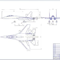 Чертеж в проекциях Су-27