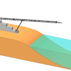 Металлоконструкция стрелы для установки датчика радарного типа на реках для определения уровня воды