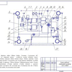 Схема рабочей тормозной системы ГАЗ-331061