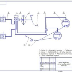 Схема тормозной системы автомобиля ВАЗ 2107