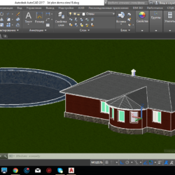 3D - модель одноэтажного дома