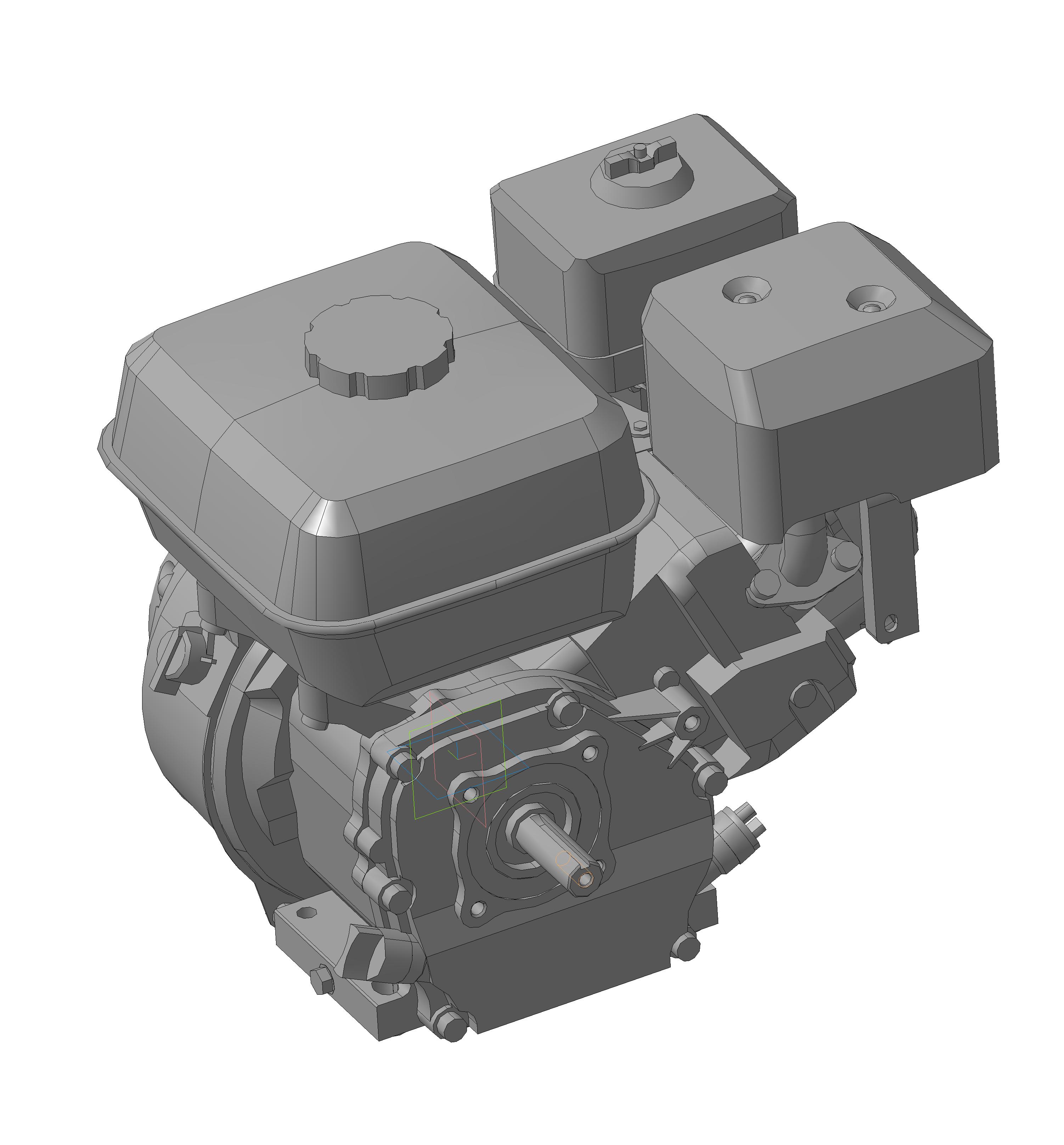 Двигатель  168F-2 6,5 лошадиных сил - Чертежи, 3D Модели, Проекты .