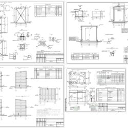 Строительные чертежи павильона для насосной станции и т.д. Раздел АС.