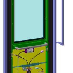Дверь кабины машиниста управления технологическим процессом щебнеочистительной машины ЩОМ-2000