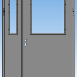 Дверь противопожарная металлическая ДП-2-О-2100х1300 мм