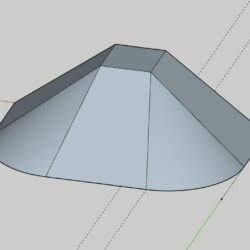 Вытяжной дизайнерский зонт со скруглёнными углами