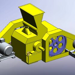 Габаритная 3D-модель плющильного станка ПС-600