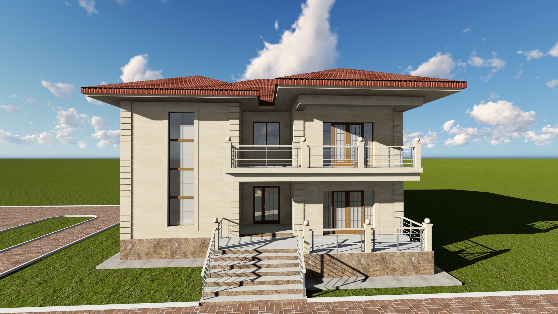 2х этажный жилой дом - Чертежи, 3D Модели, Проекты, Коттеджи и частные дома