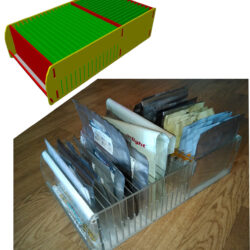 Коробка-органайзер для хранения катушек-конвертов со светодиодной лентой