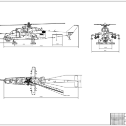 Расчет вертолета Ми-24 (расчет количества газа для системы NOTAR)