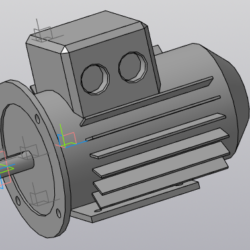 3D-модель электродвигателя АИР 100L4 фланцевого монтажа