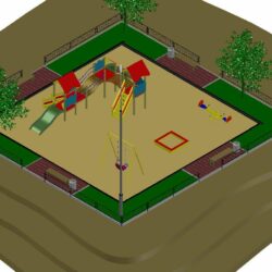 3D модель детской игровой площадки