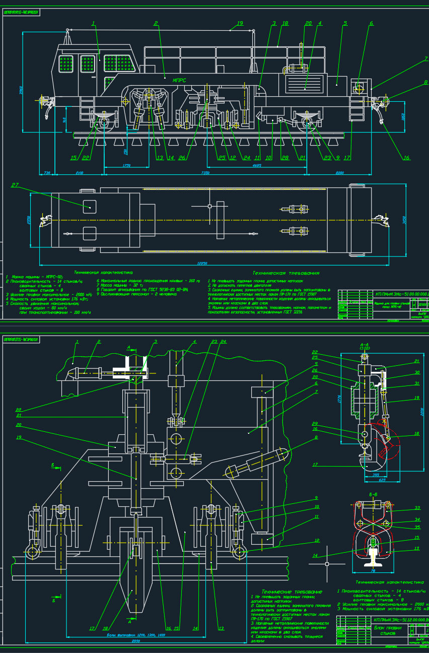 Модернизация машины МПРС - Чертежи, 3D Модели, Проекты, Железнодорожный  транспорт