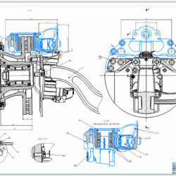 Дисковый тормозной механизм КамАЗ 4308 сборочный чертеж