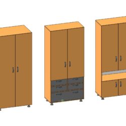 3D модели шкафов (3шт)