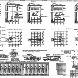 Монтаж железобетонных конструкций четырёхпролетного шестиэтажного здания производственного назначения