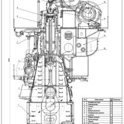 Поперечный разрез двигателя RTA38-110