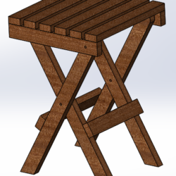 Складной деревянный стул