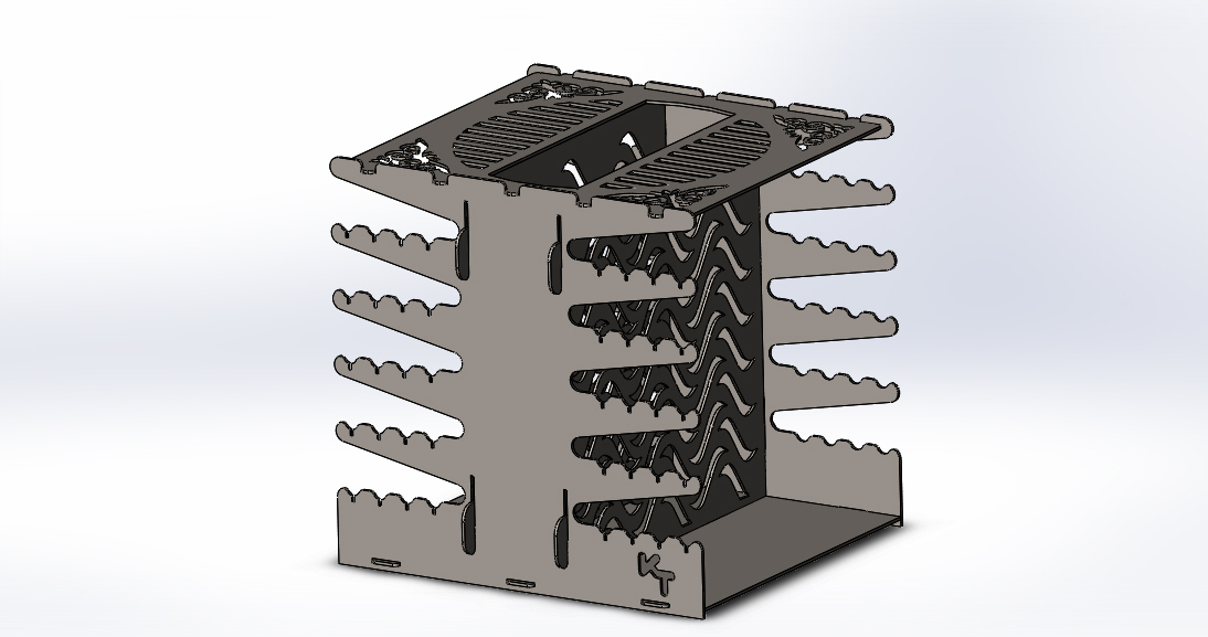 Вертикальный мангал чертеж dxf