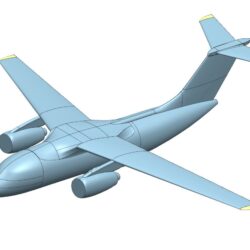 3D Модель ближнемагистрального узкофюзеляжного пассажирского самолета.