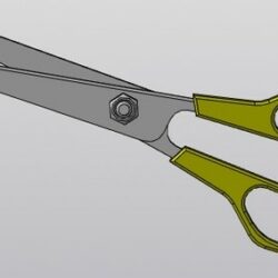 3d модель канцелярских ножниц