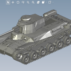 3D Модель танка Type 97 Te-Ke