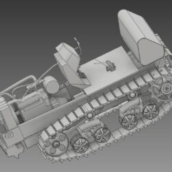 Остов гусеничного трактора 3D Модель