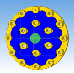 Макет планетарно-цевочного редуктора для печати на 3D принтере