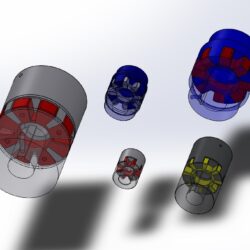 Набор моделей кулачковых муфт с упругим элементом