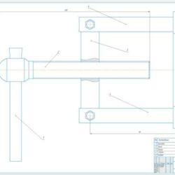 Съемник первичного вала кпп ЗИЛ-130 деталировка и сборочный чертеж