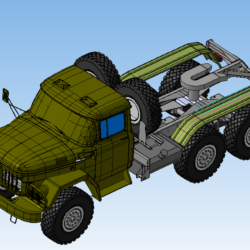 ЗИЛ-131 седельный тягач 3D Модель