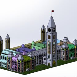 3D-Модель здания Парламента Канады (1:75)