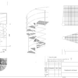 Спиральная лестница из решетчатого настила