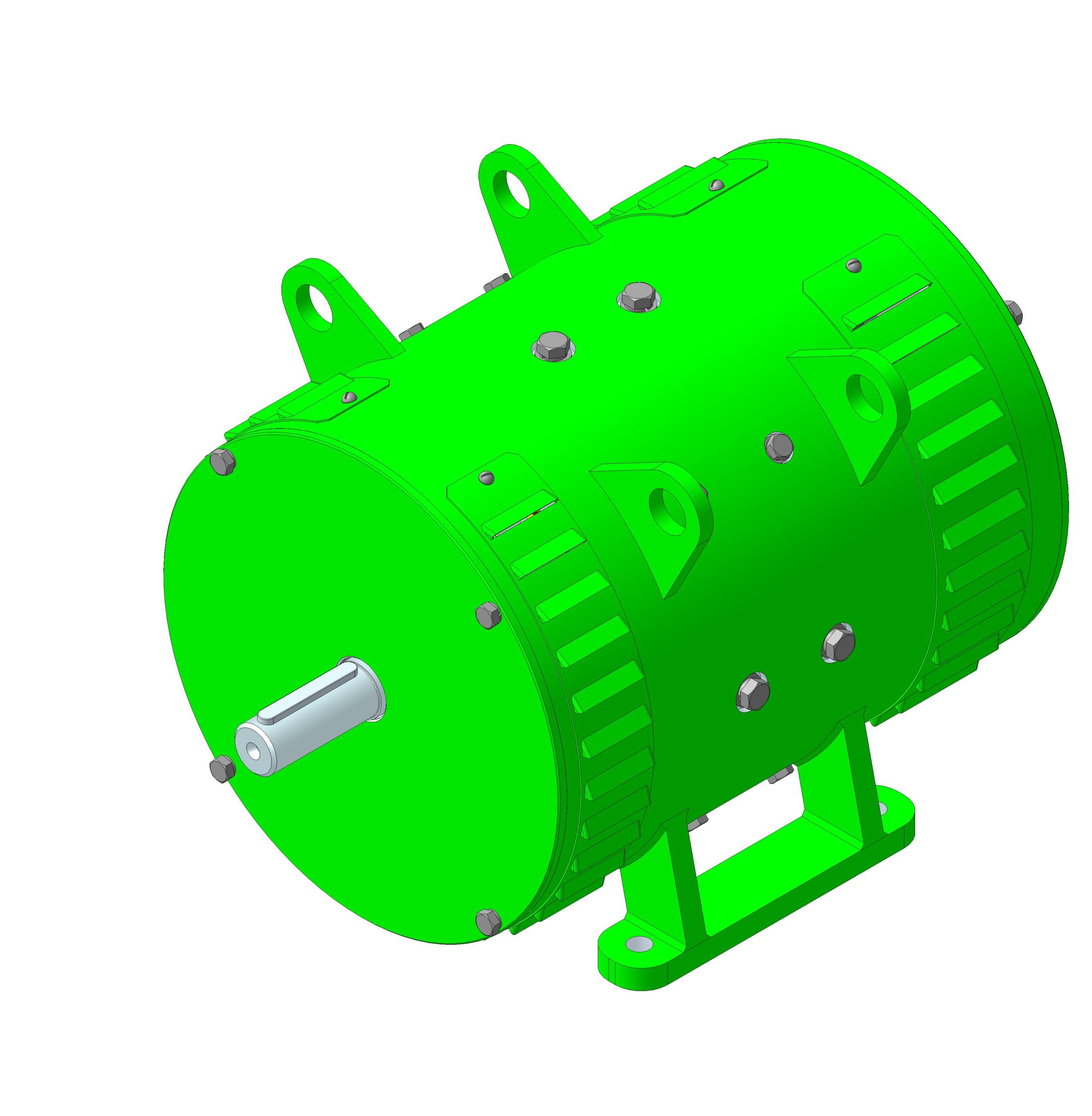 3-D модель электролвигателя постоянного тока мощностью 5,5 кВт - Чертежи,  3D Модели, Проекты, Электродвигатели