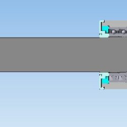 3D модель шпинделя станка 3К228В с глубиной обработки до 400мм