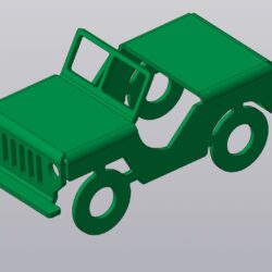 Машинка из листового металла JEEP (3D модель).