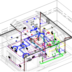 3D Модель инженерного оборудования частного дома 187,2 м2