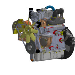 3D модель двигателя D1.6