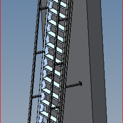 Лестница пожарная высотой  3900 мм