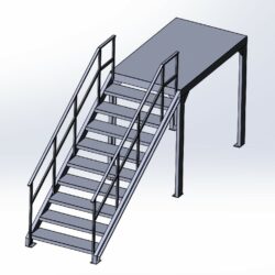 Металлическая лестница в подвальное помещение