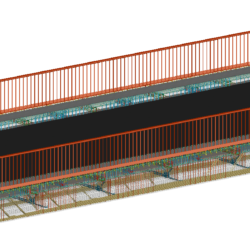 Пролётное строение железобетонного балочного моста по типовому проекту "Выпуск 56" L=16.76м