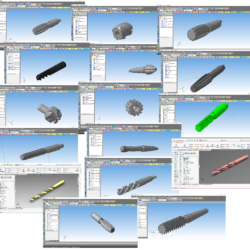 Сборник 3D Моделей осевой инструмент (сверло, зенкер, розвертка)