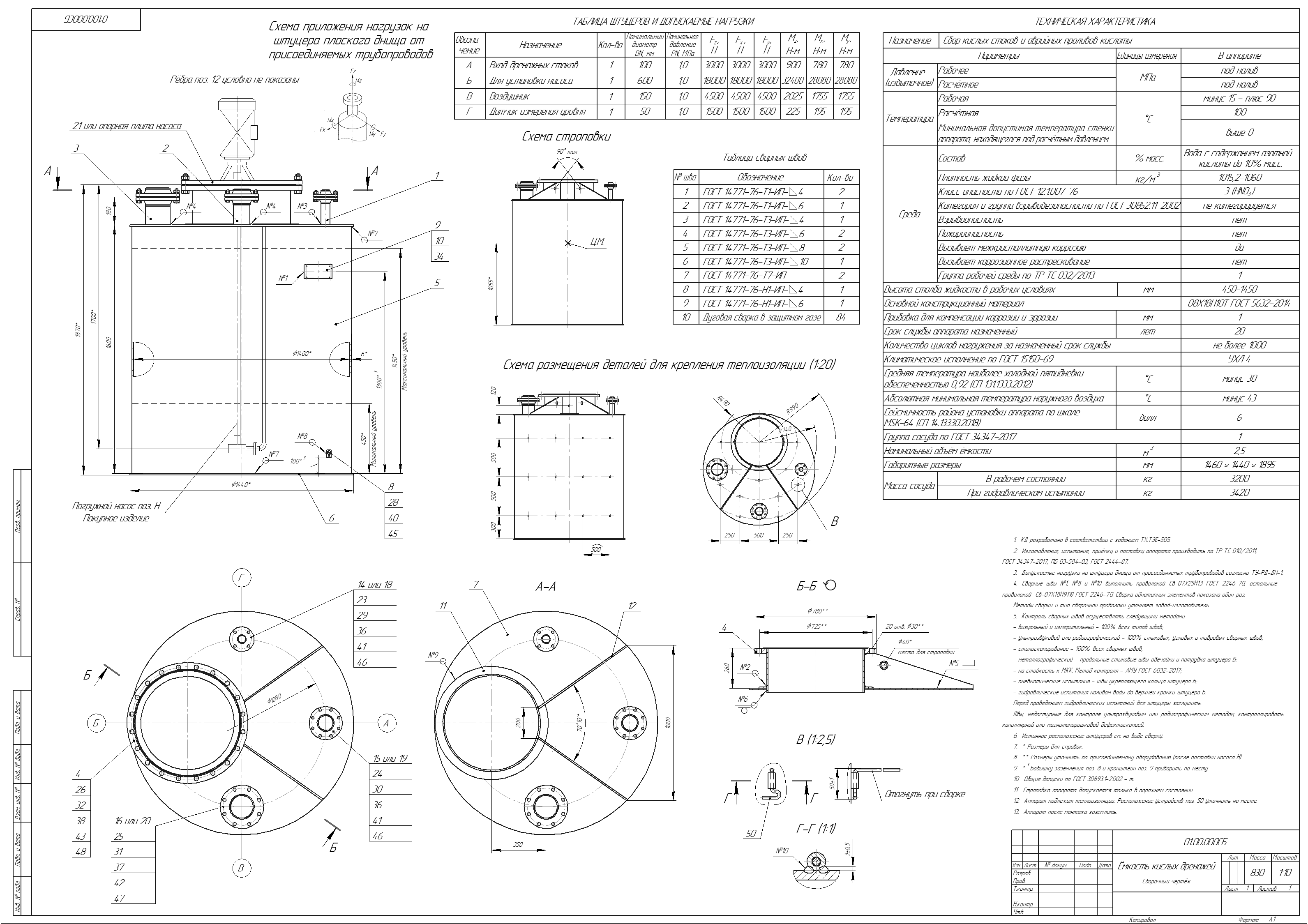 Чертежи емкостей анион dwg