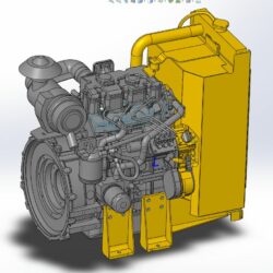 3D Модель дизельный двигатель Caterpillar C1.5 NA