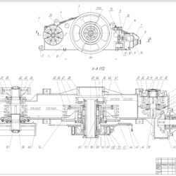 Сборочный чертеж "Трансмиссия буровой установки БУ 2000 125 ЭБМ"