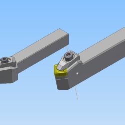 Набор 3D моделей режущего инструмента - метчик, резец расточной и резец проходной