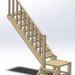 Деревянная лестница на дачу