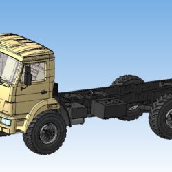 3D модель шасси КАМАЗ-43502