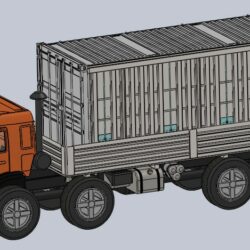КАМАЗ-63501 с контейнером 3D модель